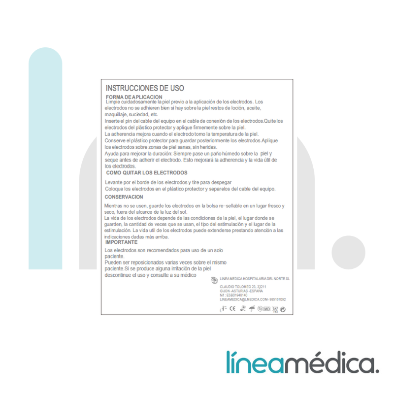 ELECTRODO TENS 50X50 B/4 UD.