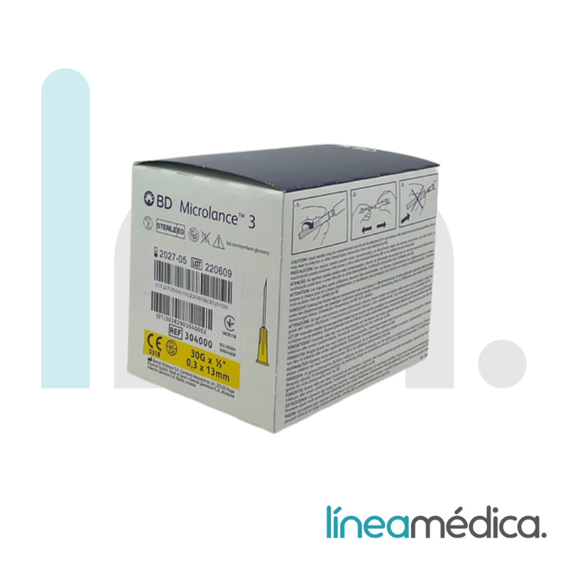 AGUJA  30G 1/2 12X0,3 C/100 AMARILLA