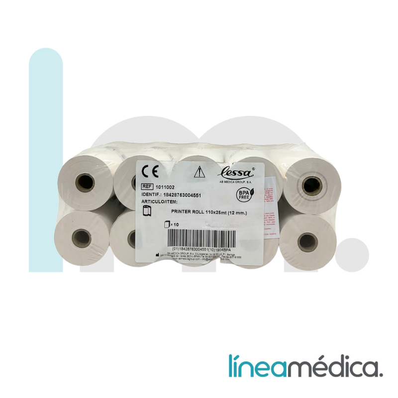 ROLLO ESPIROMETRIA 111 MM (120B-C-D) C/10 UDS