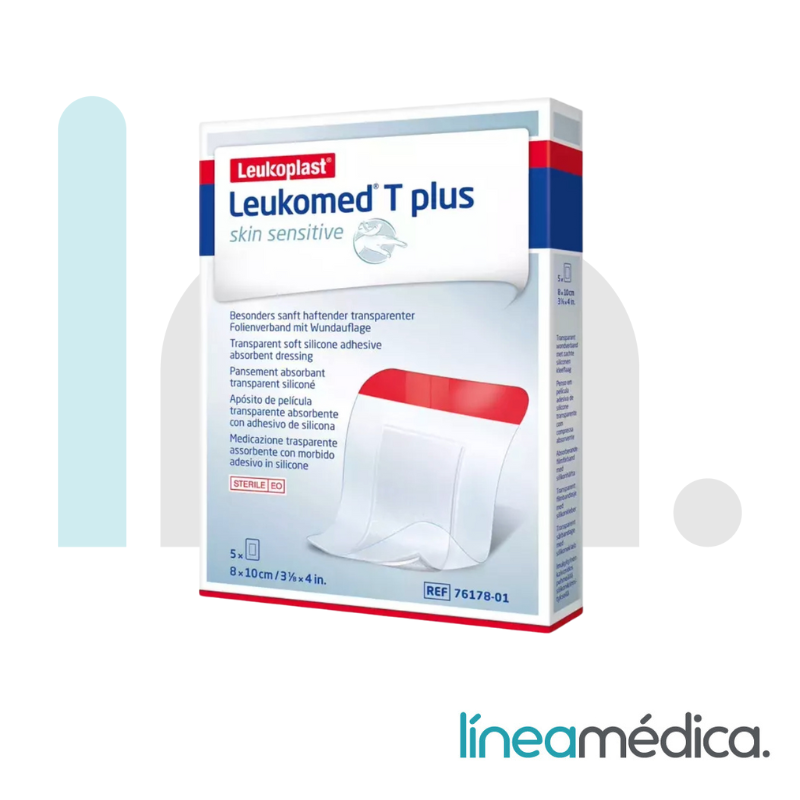 LEUKOMED T SKIN SENSITIVE 8X10 CM 5 APÓSITOS