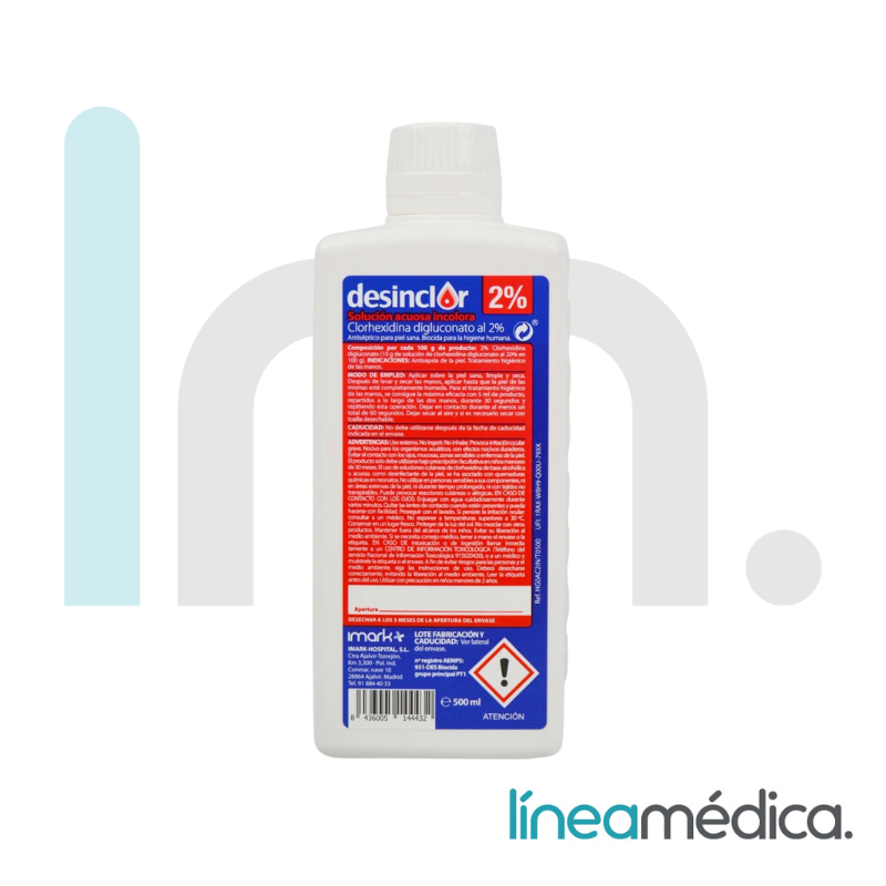 DESINCLOR ACUOSO 2% INCOLORO B/500 ML