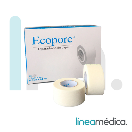 [1292] ESPARADRAPO PAPEL ECOPORE  1.25cmX9.2 mts C/24 UDS