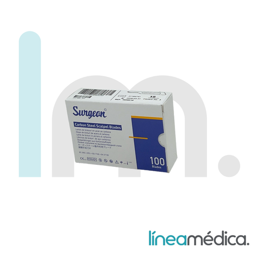 [130004] HOJA BISTURI Nº15 SURGEON&quot; C/100 UD&quot;