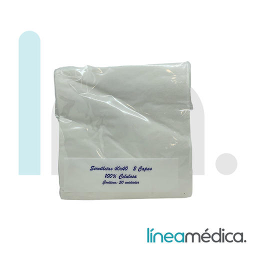 [650004] SERVILLETA CELULOSA 2 H 50UND 40X40 P/50