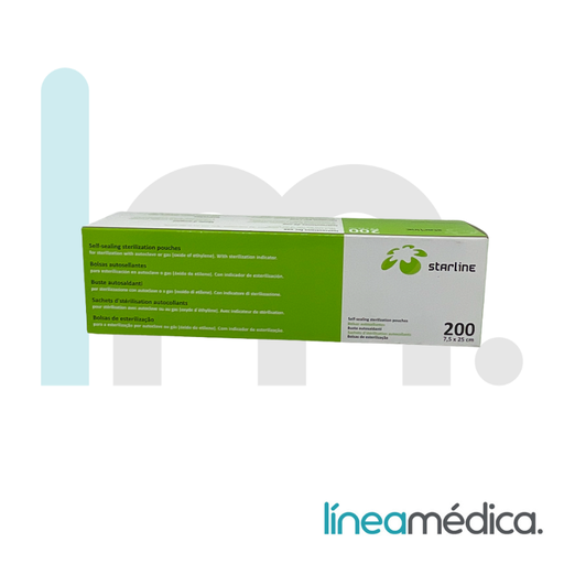 [810025] BOLSA ESTERILIZ. AUTOADH.7,5X25 PQTE. C/200 UD