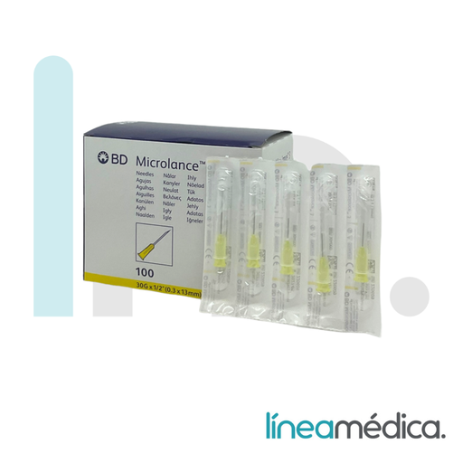 [304000] AGUJA  30G 1/2 12X0,3 C/100 AMARILLA