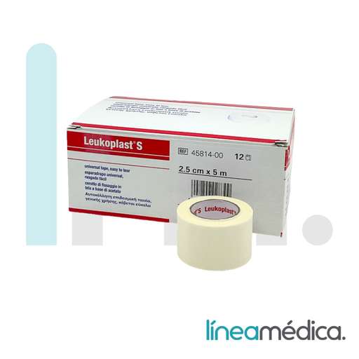 [45814-00000-05] ESPARADRAPO  LEUKOPLAST S 5X2,5 BLANCO C/12 UDS