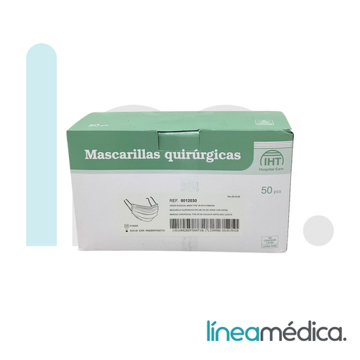 [3550A] MASCARILLA RECTANGULAR CON CINTAS C/ 50 UDS