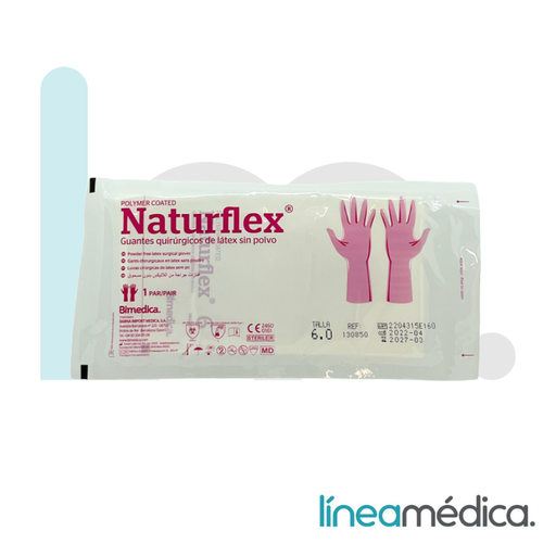 GUANTE CIRUGIA S/P  NATURFLEX LATEX CAJA 50