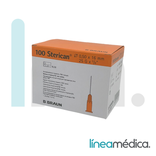 [4657853] AGUJA BRAUN 0,5X16 25G C/100 NARANJA