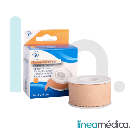 [5158] ESPARADRAPO CARNE DE TELA 5m x 2,5cm 1 CAJITA KLM(5158)