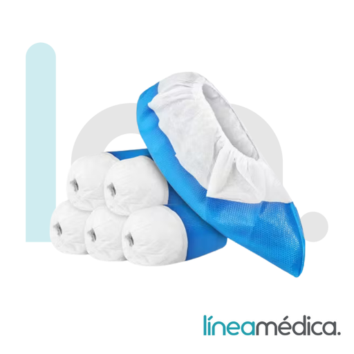 [09025] CALZA TEJIDO ANTIDESLIZANTE AZUL C/ 100 UDS