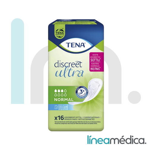 [LM76 08 11] TENA DISCRETS NORMAL ULTRA 16 X 8 UNIDADES
