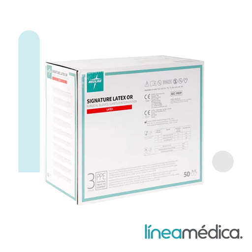 GUANTE CIRUGIA S/P SIGNATURE LATEX CAJA 50
