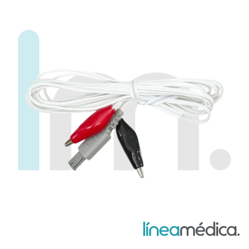 [EV1080] CABLE CON PINZAS TIPO COCODRILO 3.5 CM ( COMPATIBLE CON ITO ES-130)